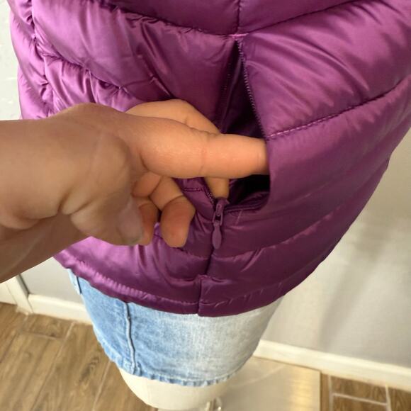 NWT Save The Duck Girls Puffer Jacket, Cyclamen Violet, size 14 - Picture 3 of 7